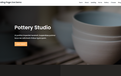 Pottery Studio Website Template